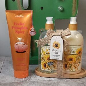 Sunflower Fields Hand Soap and Kitchen Bathroom Set Pumpkin Hand & Body Lotion